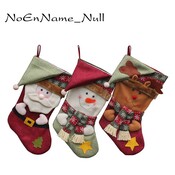 1 st Kerst Kousen Hand Maken Ambachten Kinderen CandyBag Santa Tas Elanden De Oude Man Sneeuwpop Feestelijke Feestartikelen