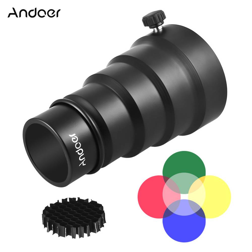 Myxl Andoer 98Mm Mini Flash Mount Metalen Snoot Whoningraat Kleur Filters Kit Voor Neewer Godox Studio Strobe myxl kopen in de aanbieding Myxl Andoer 98Mm Mini Flash Mount Metalen Snoot Whoningraat Kleur Filters Kit Voor Neewer Godox Studio Strobe myxl kopen in de aanbieding