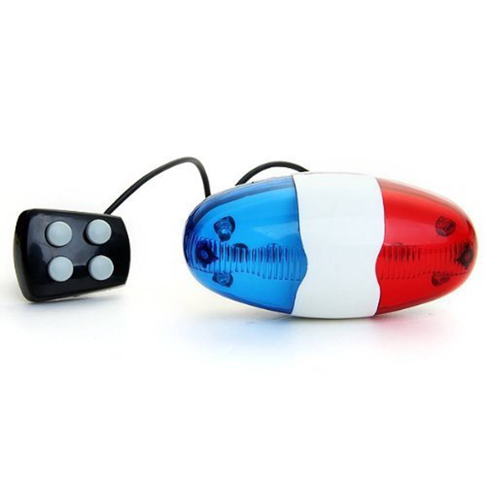 Myxl 6 Led 4 Geluiden Hoorn Bell Ring Politie Auto Licht Trompet Voor Fiets myxl kopen in de aanbieding