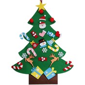 Ourwarm Kerstcadeaus voor 2018 Kids DIY Vilt Kerstboom met Ornamenten Nieuwjaar Decoratie Deur Muur Opknoping Decoratie
