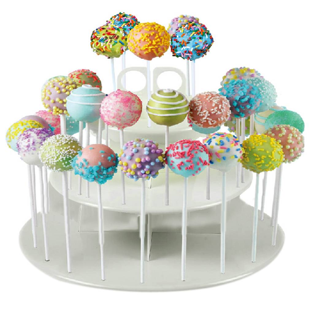 3-Tier 42 Plastics Pop Lolly Cupcake Display Bruiloft Decor Candy Stand Cake Tool Verjaardag Aanbod <br /> MagiDeal