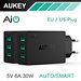 5 V/6A Universal Travel Charger USB Adapter EU US Plug muur Mobiele Telefoon Smart Charger voor Samsung Galaxy s8 iPhone Charger <br />
 AUKEY