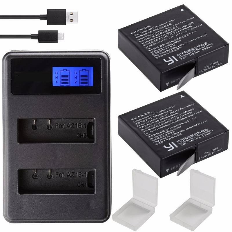 Myxl Originele Voor Xiaomi Yi 4 K Batterij Az16 1 Usb Lcd Dual Charger Actie Camera 2 4 K Accessoires 1400 Mah Oplaadbare myxl kopen in de aanbieding Myxl Originele Voor Xiaomi Yi 4 K Batterij Az16 1 Usb Lcd Dual Charger Actie Camera 2 4 K Accessoires 1400 Mah Oplaadbare myxl kopen in de aanbieding