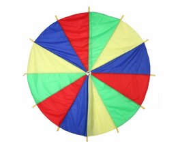 Dia 2 M Kind Kid Sport Ontwikkeling Outdoor Rainbow Paraplu Parachute Speelgoed Jump-sack Ballute Spelen Parachute 8 Armband