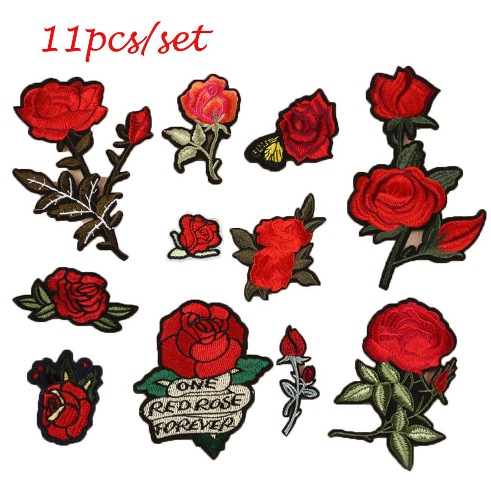 Myxl 11 Stksset Naaien Borduren Rose Bloemen Ijzer Op Patch Badge Applique Met Lijm Kleding Mode Accessoire myxl kopen in de aanbieding Myxl 11 Stksset Naaien Borduren Rose Bloemen Ijzer Op Patch Badge Applique Met Lijm Kleding Mode Accessoire myxl kopen in de aanbieding