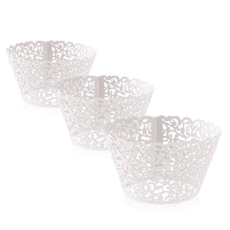 Myxl 50 Stks Laser Gesneden Cupcake Wrappers Decor Bruiloft Verjaardag Baby Shower Wrap Wit myxl kopen in de aanbieding Myxl 50 Stks Laser Gesneden Cupcake Wrappers Decor Bruiloft Verjaardag Baby Shower Wrap Wit myxl kopen in de aanbieding