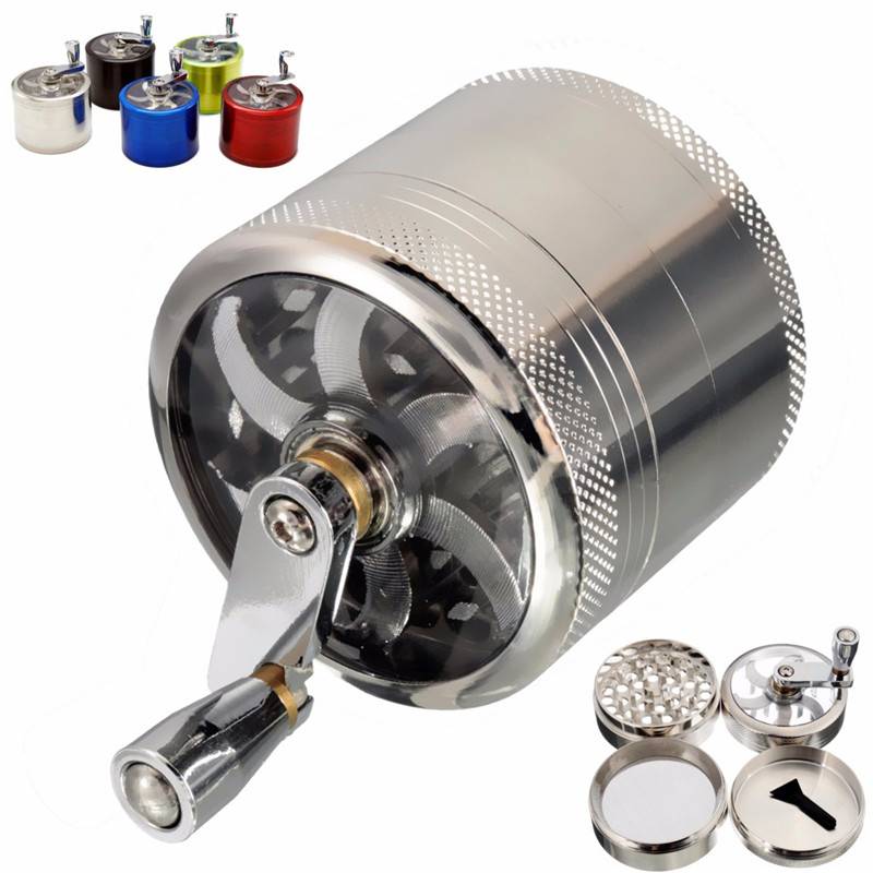 Myxl 4 Lagen Herb Tabak Spice Onkruid Gras Aluminium Grinder Rook Crusher Hand Crank Muller Mill Bestuiver Roken Accessoires myxl kopen in de aanbieding Myxl 4 Lagen Herb Tabak Spice Onkruid Gras Aluminium Grinder Rook Crusher Hand Crank Muller Mill Bestuiver Roken Accessoires myxl kopen in de aanbieding
