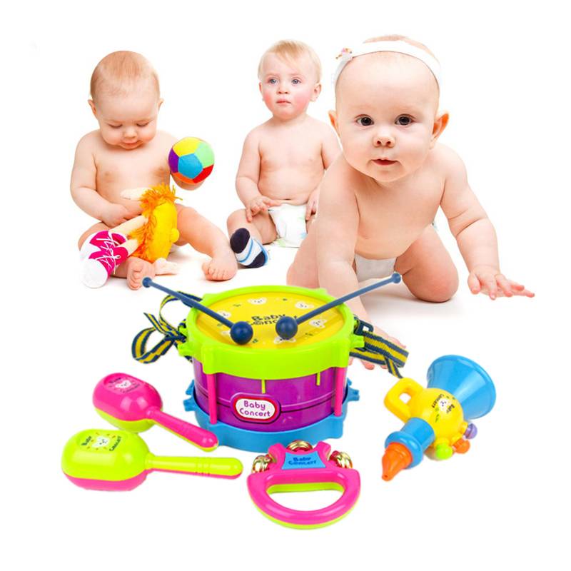 Myxl 5 Stks Kids Toys Plastic Roll Drum Trompet Cabasa Tafelbel Muziekinstrumenten Band Kit Kinderen Baby Toysset myxl kopen in de aanbieding Myxl 5 Stks Kids Toys Plastic Roll Drum Trompet Cabasa Tafelbel Muziekinstrumenten Band Kit Kinderen Baby Toysset myxl kopen in de aanbieding