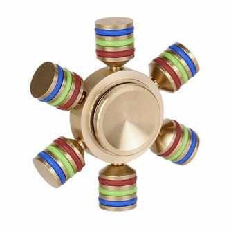 OCDAY Fidget Spinner Metalen Lichtgevende Aantrekkelijke Gyro Messing Hexagon Vinger Voor Autisme Kid Volwassenen Focus Stress Hand Spinner
