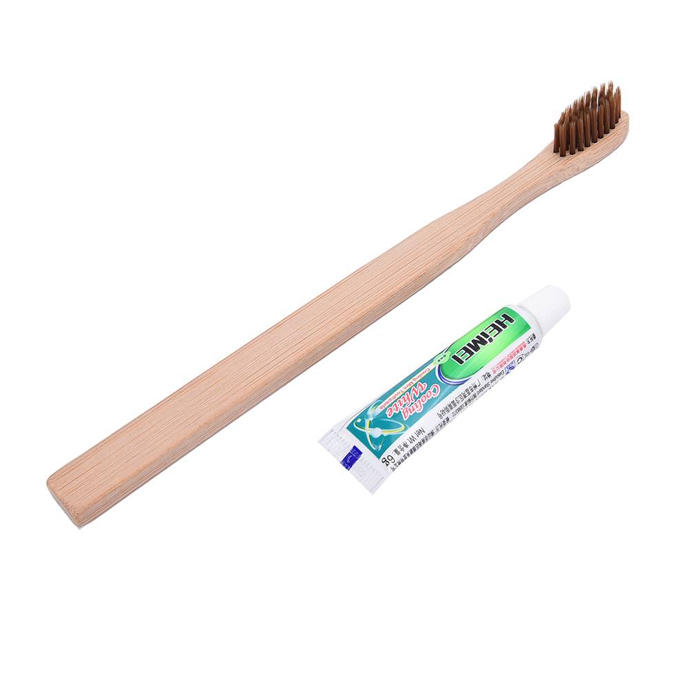 Milieuvriendelijke tandenborstel bamboe tandenborstels Volwassen medium zachte haren capitellum bamboevezel houten badkamer accessoires