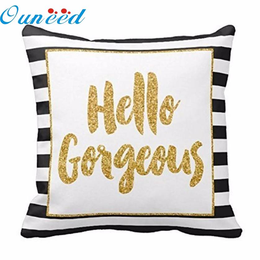 Myxl Gold Glitter Strepen Vierkante Sierkussen Case Kussenhoes Woondecoratie myxl kopen in de aanbieding