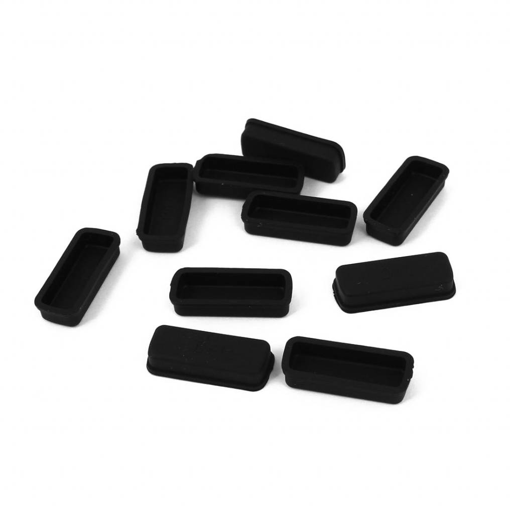 Myxl 10 Stks Zwart Siliconen Anti Dust Protector Cover Voor Dvi Video Poort myxl kopen in de aanbieding