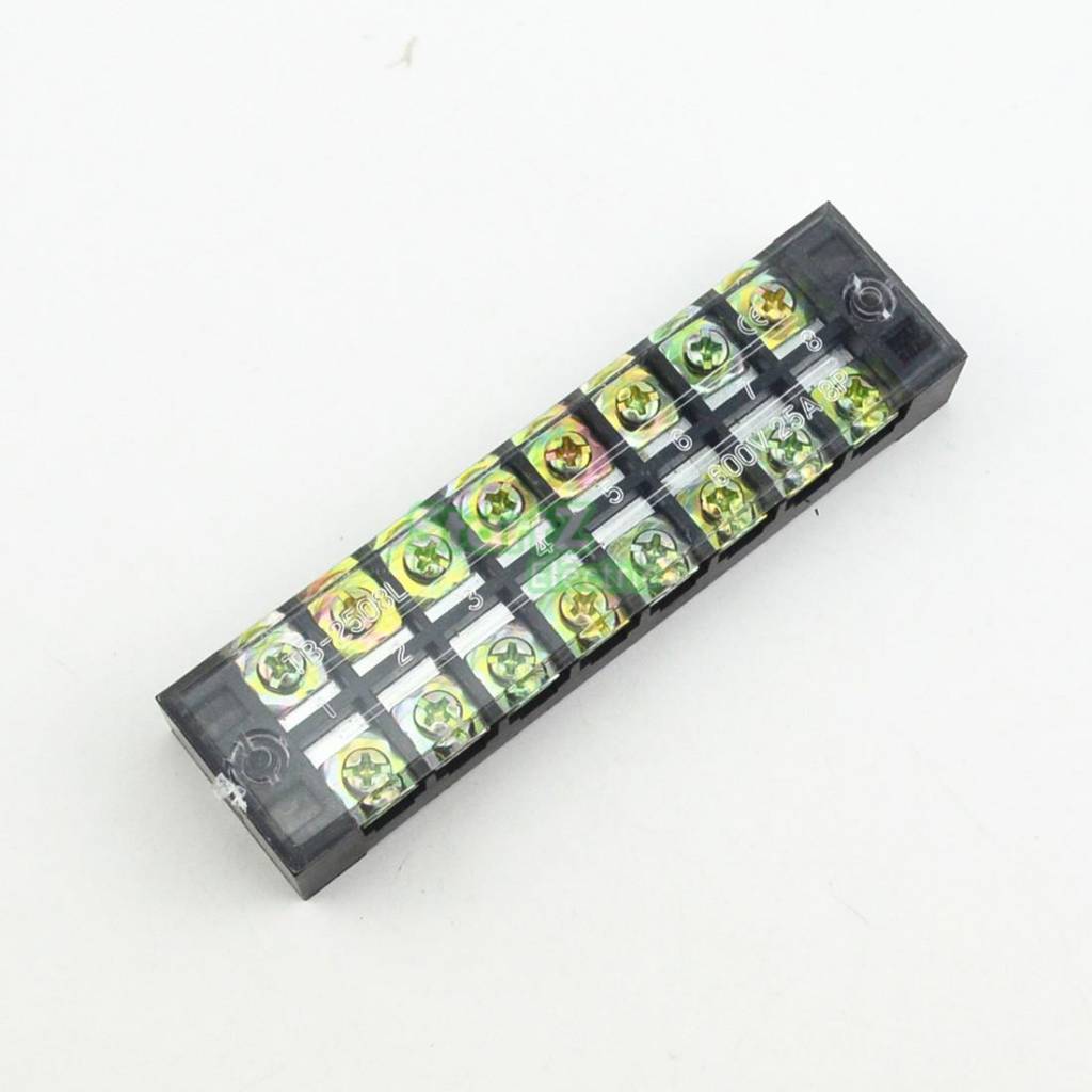Myxl 1 Stks 600 V 25A 8 Posities Schroef Elektrische Draad Aansluiting Barrier Terminal Strip Tb 2508 myxl kopen in de aanbieding Myxl 1 Stks 600 V 25A 8 Posities Schroef Elektrische Draad Aansluiting Barrier Terminal Strip Tb 2508 myxl kopen in de aanbieding