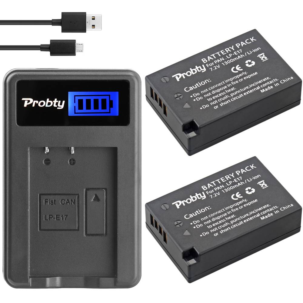 Myxl 2 Stks Probty 1300 Mah Lp E17 Lp Batterij Usb Lcd Oplader Voor Canon Eos M3 M5 M6 Rebel T6I T7I 77D 750D Digitale Camera myxl kopen in de aanbieding Myxl 2 Stks Probty 1300 Mah Lp E17 Lp Batterij Usb Lcd Oplader Voor Canon Eos M3 M5 M6 Rebel T6I T7I 77D 750D Digitale Camera myxl kopen in de aanbieding