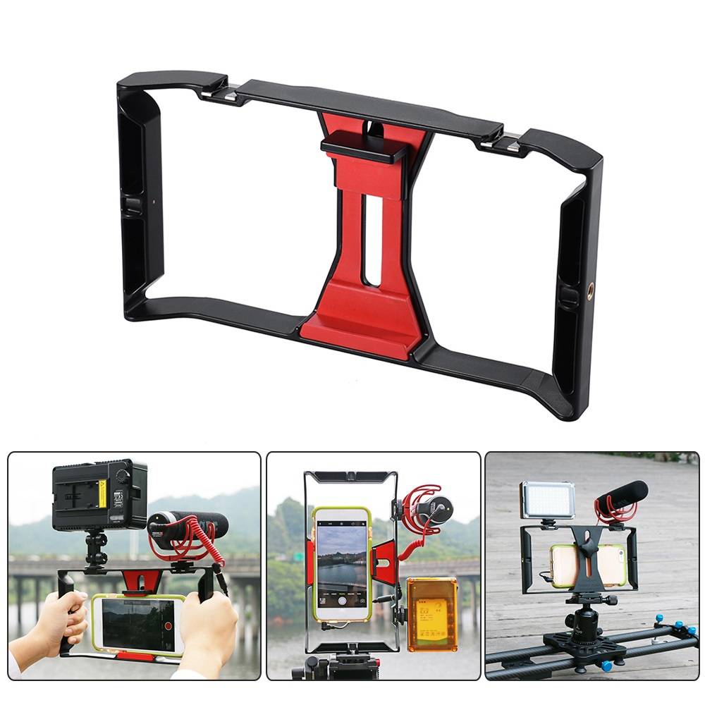 Myxl Handheldrig Handvat Stabilisatorsteun Houder Cradle Telefoon Clip Wtweeshoe Mount Voor Iphone Smartphone Film Maken myxl kopen in de aanbieding