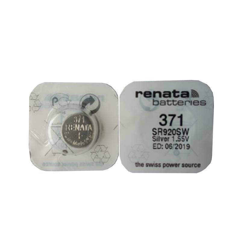 campagne Kilometers ras RENATA 2 stks Silver Oxide Horloge batterij 371 SR920SW 920 1.55 V 100% 371  renata 920 batterijen