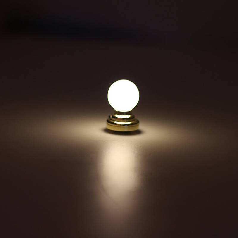 Reiziger kennisgeving Verlammen KOOP 1:12 Poppen Huis Miniatuur Globe Wit Plafond LED Licht Verlichting  Lamp met Batterij