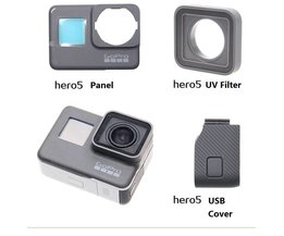 Voor GoPro Hero 5 6 Accessoires GoPro Frame Voordeur Faceplate Panel/UV Filter Glas Lens/Batterij USB Cover Case Clownfish