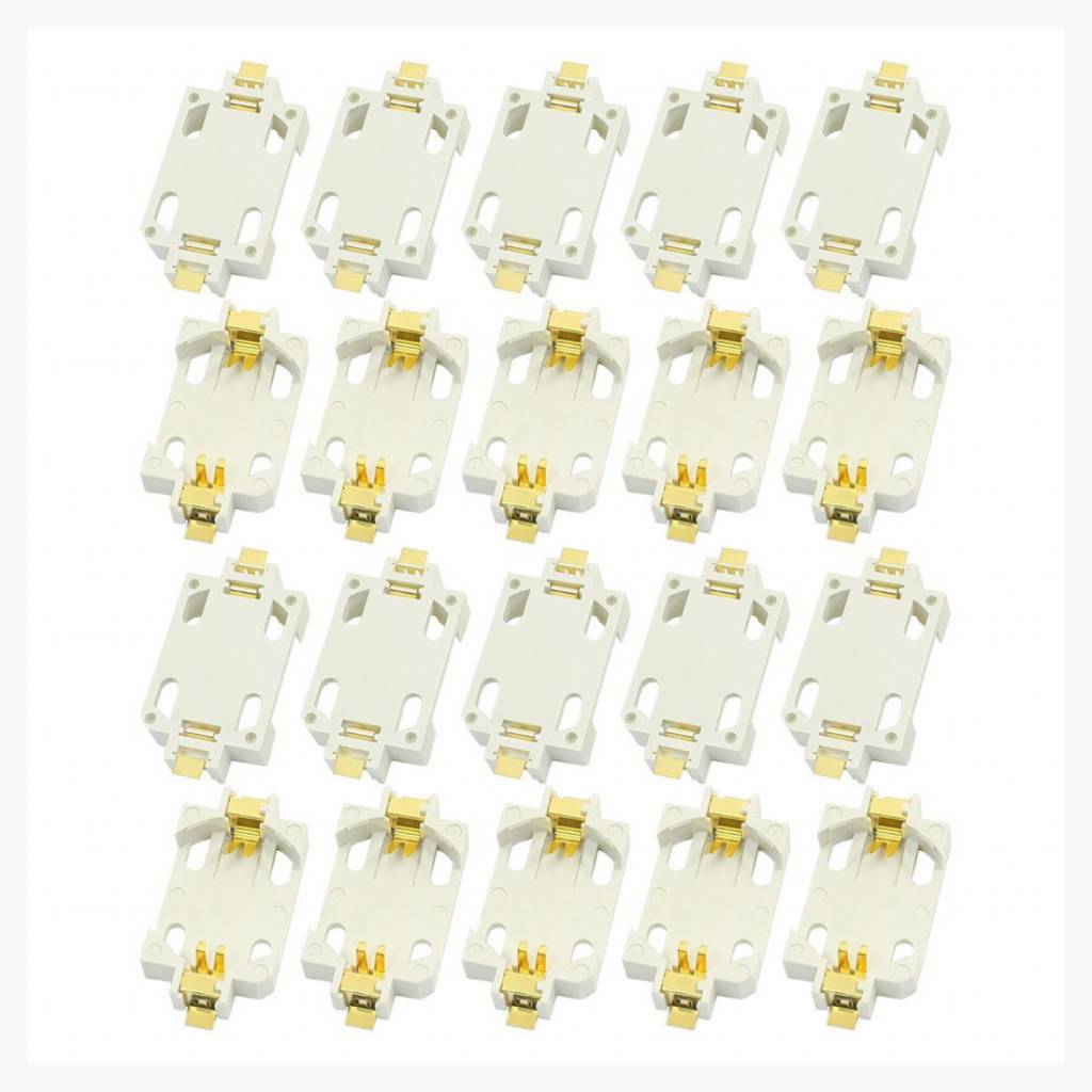 Myxl 20 Stks Wit Behuizing Cr2032 Smd Mobiele Button Batterij Houder Socket Case myxl kopen in de aanbieding