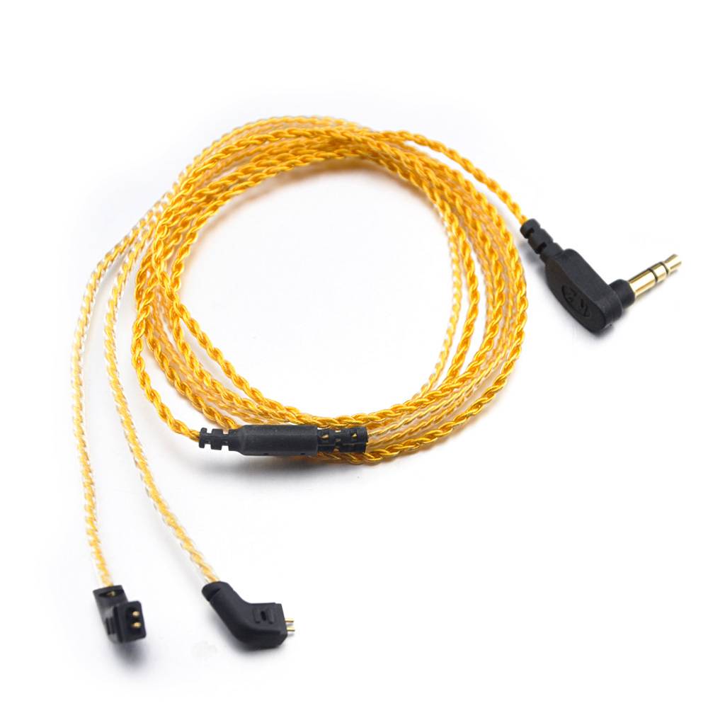 Myxl Kz Zst Kabel 2Pin 075Mm Opgewaardeerd Vergulde Oortelefoon Upgrade Voor Kz Kz myxl kopen in de aanbieding