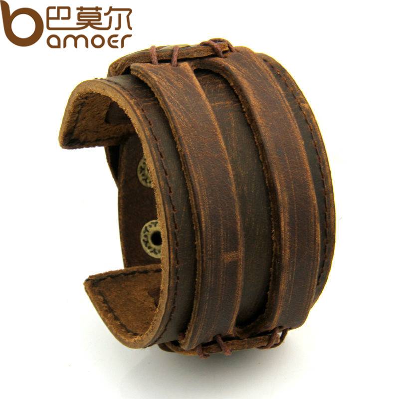 Myxl Lederen Manchet Dubbele Brede Armband En Rope Bangles Brown Menman Unisex Sieraden Pi0296 Bamoer myxl kopen in de aanbieding Myxl Lederen Manchet Dubbele Brede Armband En Rope Bangles Brown Menman Unisex Sieraden Pi0296 Bamoer myxl kopen in de aanbieding