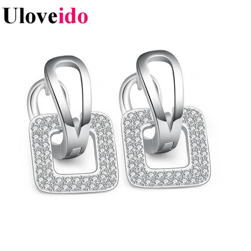 Myxl Uloveido Mode Vierkante Oorbel Koreaanse Zirkoon Oorbellen Zilver Kleur Voor Vrouwen Luxe Sieraden Dropeh089 myxl kopen in de aanbieding Myxl Uloveido Mode Vierkante Oorbel Koreaanse Zirkoon Oorbellen Zilver Kleur Voor Vrouwen Luxe Sieraden Dropeh089 myxl kopen in de aanbieding