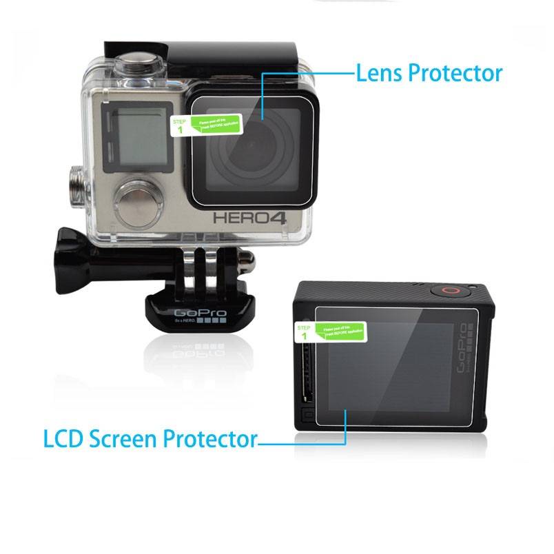 Myxl Screen Protector Ultra Clear Lcd Camera Behuizing Glas Lens Film Voor Go Pro Hero 4 Gopro Accessoires myxl kopen in de aanbieding Myxl Screen Protector Ultra Clear Lcd Camera Behuizing Glas Lens Film Voor Go Pro Hero 4 Gopro Accessoires myxl kopen in de aanbieding