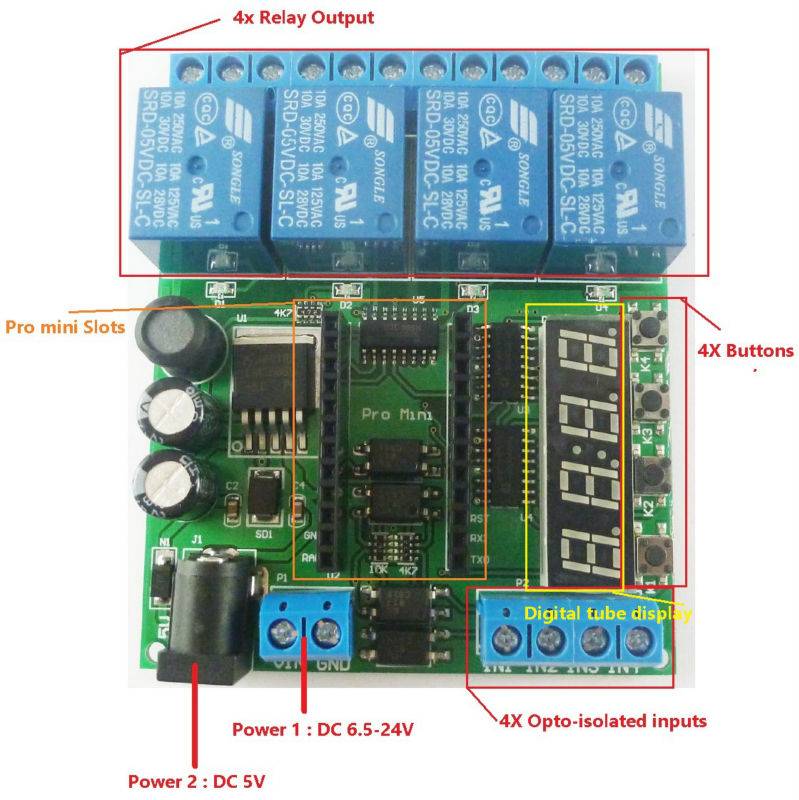 Myxl Dc 5 24 V 4 Channel Pro Mini Plc Board Relais Shield Module Voor Arduino Multifunctionele Vertraging Tijdschakelaar myxl kopen in de aanbieding Myxl Dc 5 24 V 4 Channel Pro Mini Plc Board Relais Shield Module Voor Arduino Multifunctionele Vertraging Tijdschakelaar myxl kopen in de aanbieding