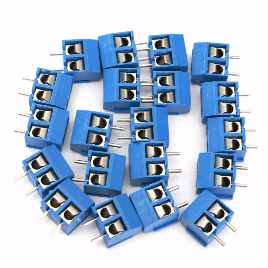 Myxl 40 Stks Blauw 2 Pin Schroef Printkroonsteen Connectors 508Mm Pitch Voor Elektrische Industrie myxl kopen in de aanbieding