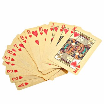 Vesting Verscherpen Voorstad Goudfolie Speelkaarten Texas Hold'em Poker Bladgoud Plated Poker Card  Grappige hoogwaardige Sport Leisure Gokken Pokerstars