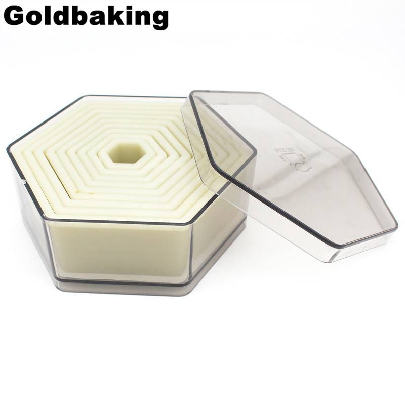 Myxl 9 Stuk Hexagon Vormige Biscuit Cutter Cookie Set Goldbaking myxl kopen in de aanbieding Myxl 9 Stuk Hexagon Vormige Biscuit Cutter Cookie Set Goldbaking myxl kopen in de aanbieding