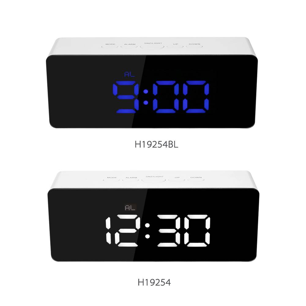 Myxl Digitale Led Desktop Klok Wekker Usb Batterij Operated Display Spiegel Met Snooze Functie Verstelbare Luminantie myxl kopen in de aanbieding Myxl Digitale Led Desktop Klok Wekker Usb Batterij Operated Display Spiegel Met Snooze Functie Verstelbare Luminantie myxl kopen in de aanbieding