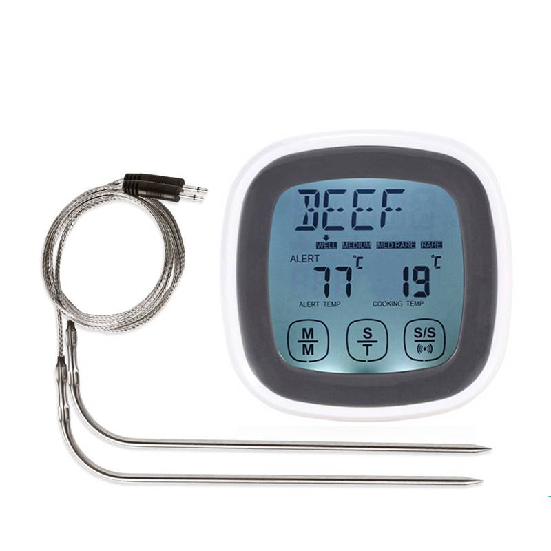 Manifesteren niemand Implicaties 2 Probes MOSEKO Touchscreen Oven Thermometer Keuken Koken Voedsel Vlees Olie  Probe Grill BBQ Timer Backlight Digitale Thermometers