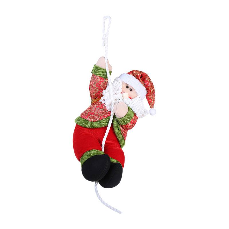 zingen Slagschip Zeeziekte 35 cm Pluche Kerstversiering Kerstman Pop Klimmen Touw Ornamenten voor  Venster Winkelcentrum Nieuwjaar Party DIY Navidad