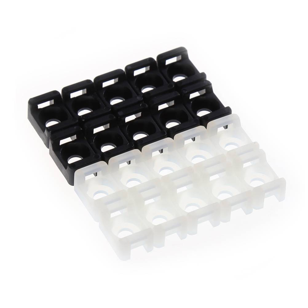 Myxl 100 Stks 46Mm Cable Tie Mount Wire Buddle Zadel Type Plastic Houder Wit Zwart myxl kopen in de aanbieding Myxl 100 Stks 46Mm Cable Tie Mount Wire Buddle Zadel Type Plastic Houder Wit Zwart myxl kopen in de aanbieding