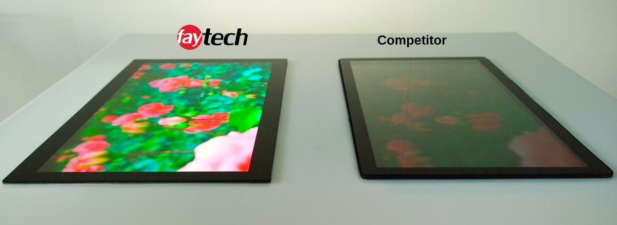 faytech open frame touch monitor, optisch gelijmd en hoge helderheid 