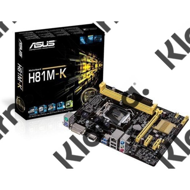 Asus MB  H81M-K / 1150  / SATA-3 / USB3.0 / DVI / mATX