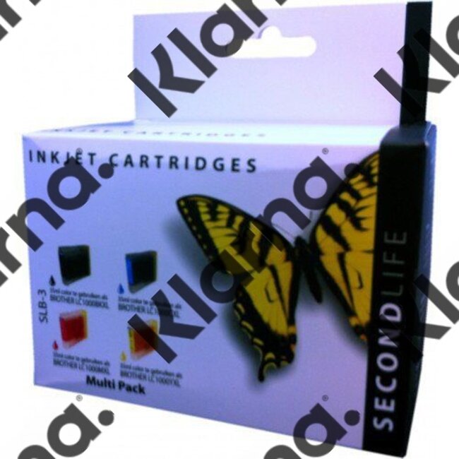SecondLife Cartridge Second Life Multipack Brother 1000 BK, C, M en Y