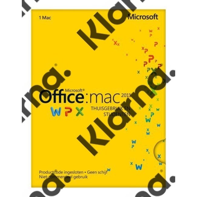Microsoft MS Office Home en Student MAC 2011 Thuisgebruik en Studenten