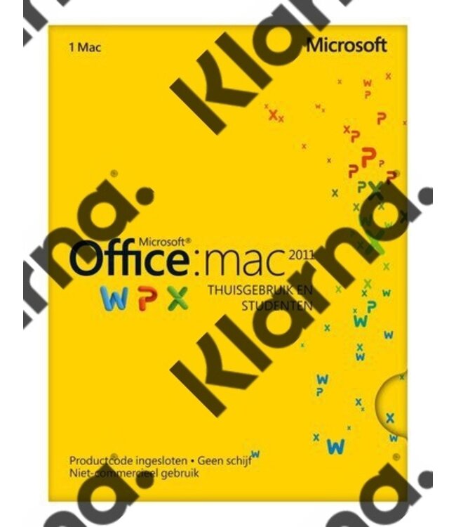 Microsoft MS Office Home en Student MAC 2011 Thuisgebruik en Studenten