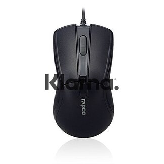 Rapoo Wired 1000 dpi optical mouse - 3 buttons - black
