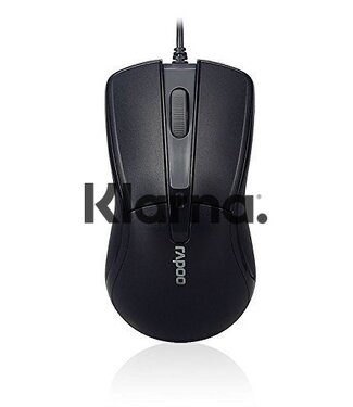 Rapoo Wired 1000 dpi optical mouse - 3 buttons - black