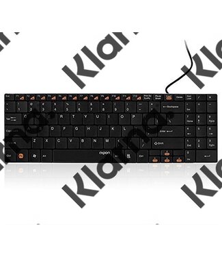 Rapoo Wired Ultra-slim Keyboard + numeriek keypad - black