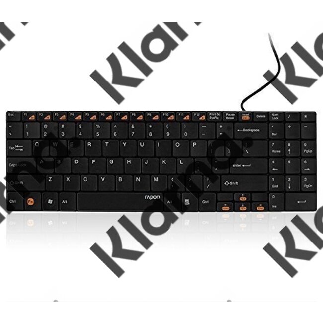 Rapoo Wired Ultra-slim Keyboard + numeriek keypad - black