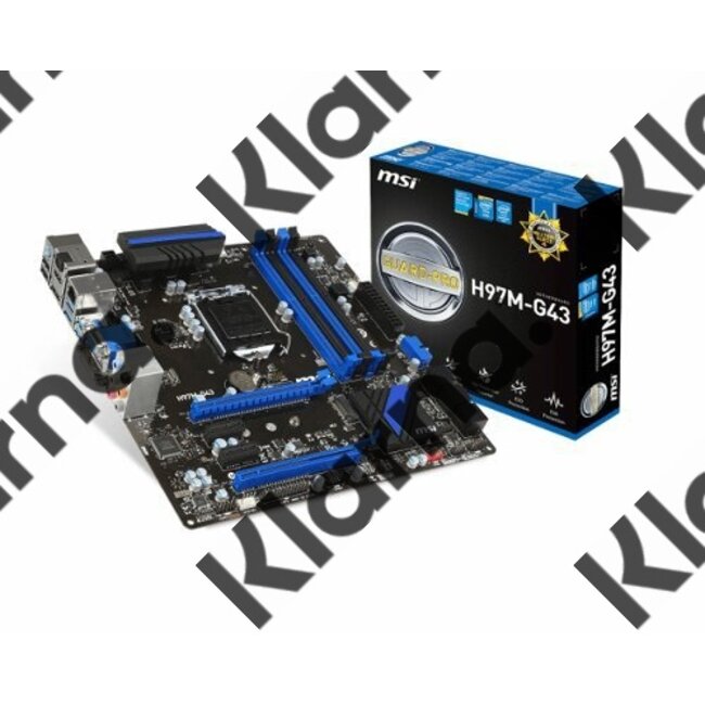 MSI MB  H97M-G43  1150 / DVI / 4 x DDR3 / HDMI / mATX