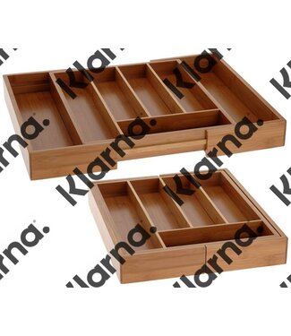Excellent Houseware. Bamboe uitschuifbare bestekbak