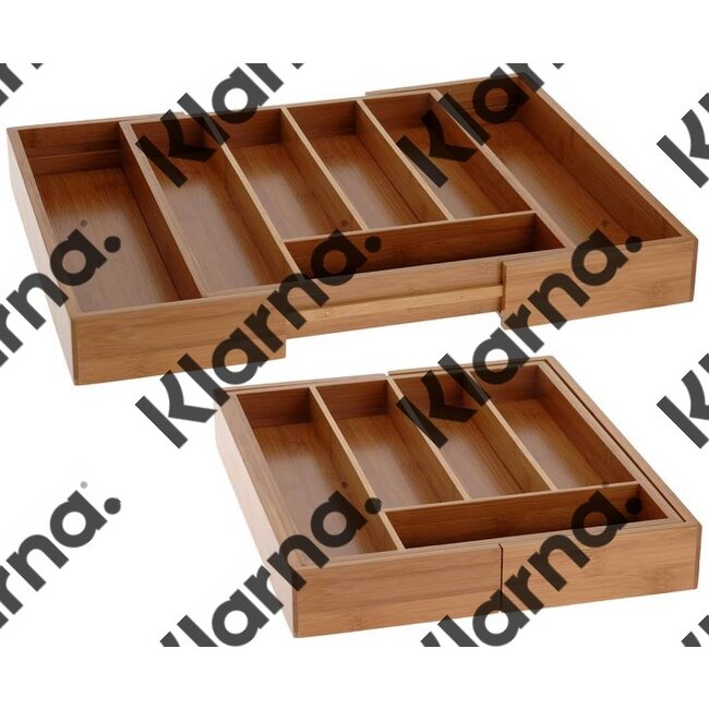 Excellent Houseware. Bamboe uitschuifbare bestekbak