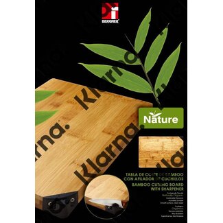 Bergner Bamboe snijplank met messenslijper