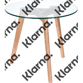 Home & Styling Bijzettafel met glazen plaat