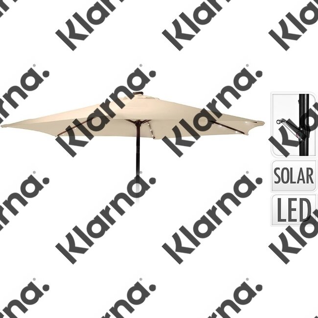 Ambiance Parasol met verlichting - 270cm - creme